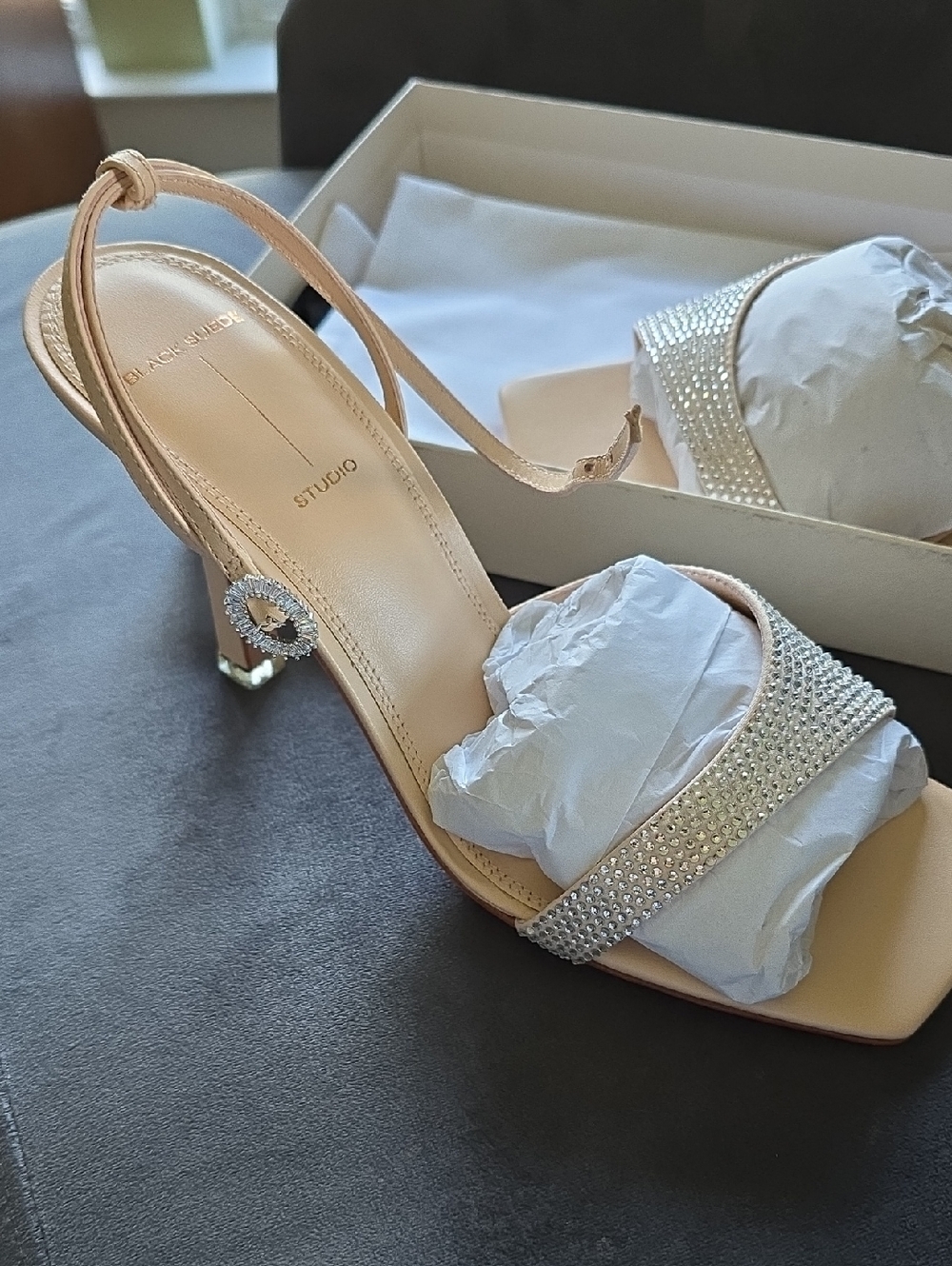 Black Suede Studio Size 39 Sandals